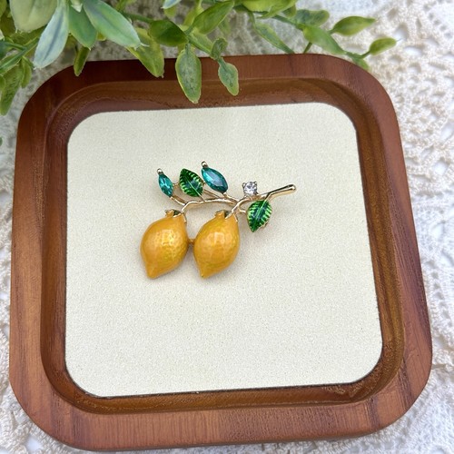 Spilla ramo limone - spilla,